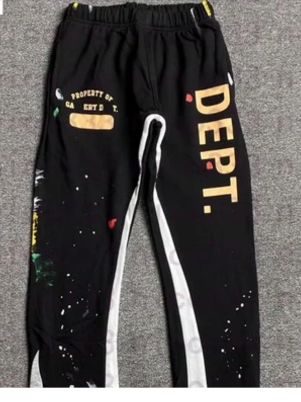Gallery Dept Flared Sweatpants / Joggers black Painted /  Men’s small